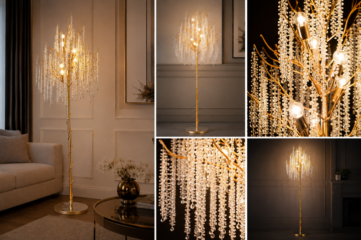 Lampadar decorativ tip copac, 400×400×1750 mm, E27 max 60W × 6, model 68253/6A