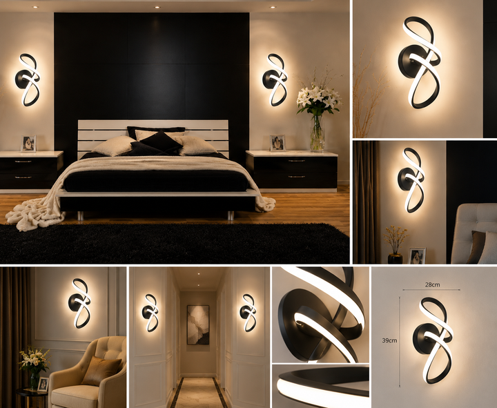Aplica De perete  Cu Led  77073/1 BK