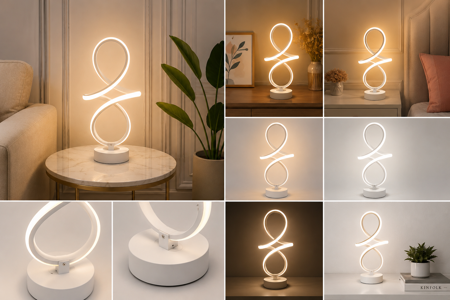 Veioza LED Decorativa Alba 46W – Model 8615 WH