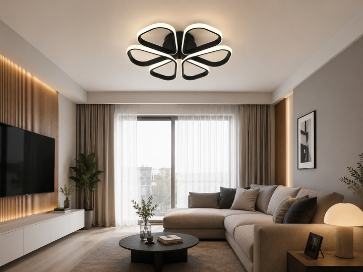 Lustra LED 77250/1 , 120W, telecomandă, lumină reglabilă 3000K-6500K