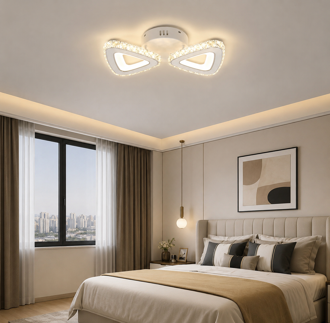 LUSTRA LED 7229/2 CU TELECOMANDA-56W LUMINA REGLABILA 3000K-6500K