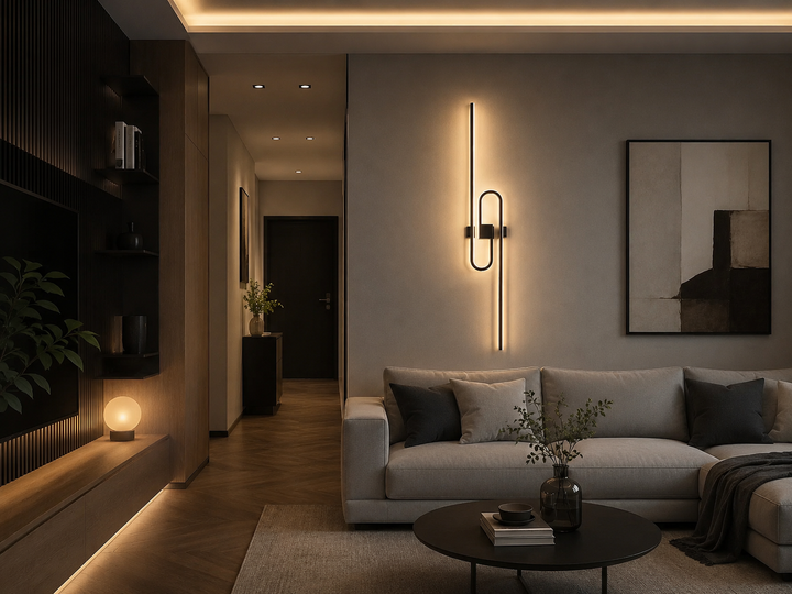 Aplica LED perete modernă, 64W, 930×130×50 mm, lumină reglabilă 3000K–6500K