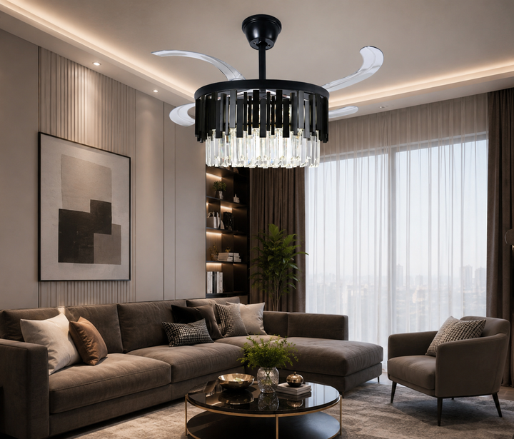 Candelabru cu Ventilator LED 96W –  F3211/500 BK