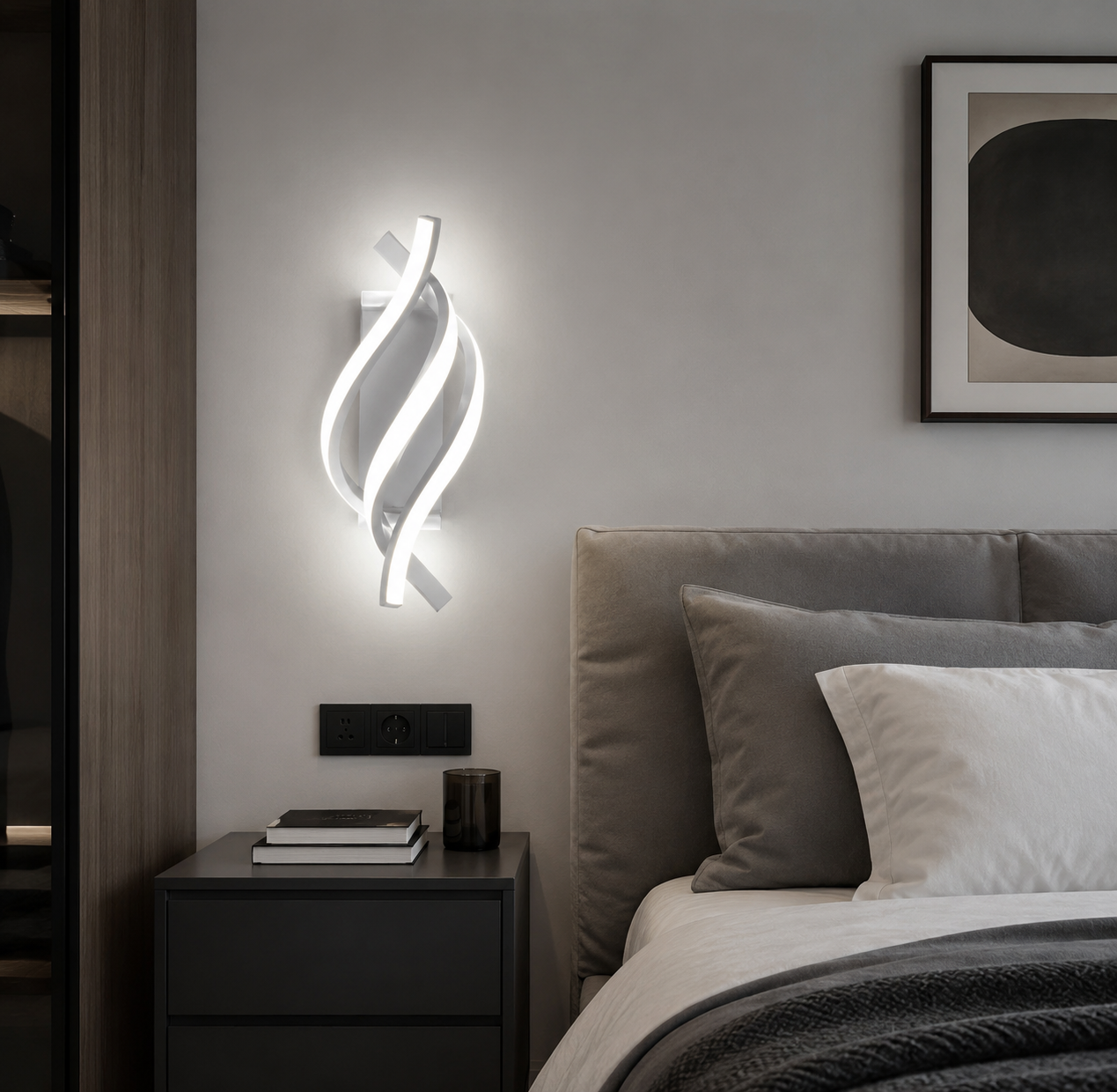 Aplica LED Twist Alb 38W – SX8609 WH