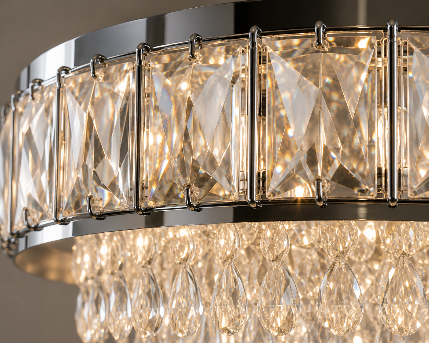 Candelabru LED cu Cristale Ø500 – 112W, cu Telecomandă | Model 2960-500