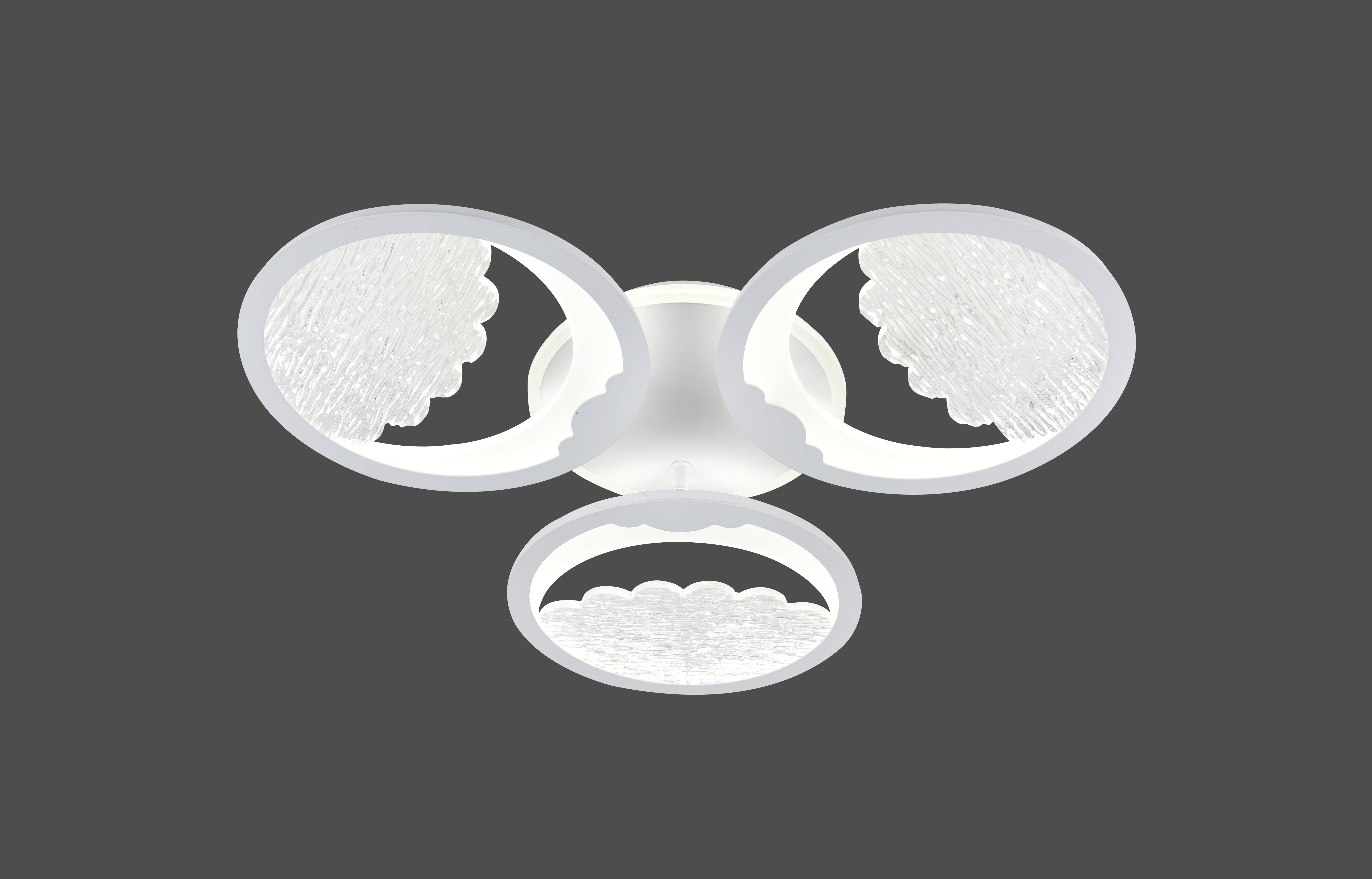 Lustra LED Moderna 66036/3T WH, 3000–6500K, Telecomanda, Ø53.5 cm – Alb