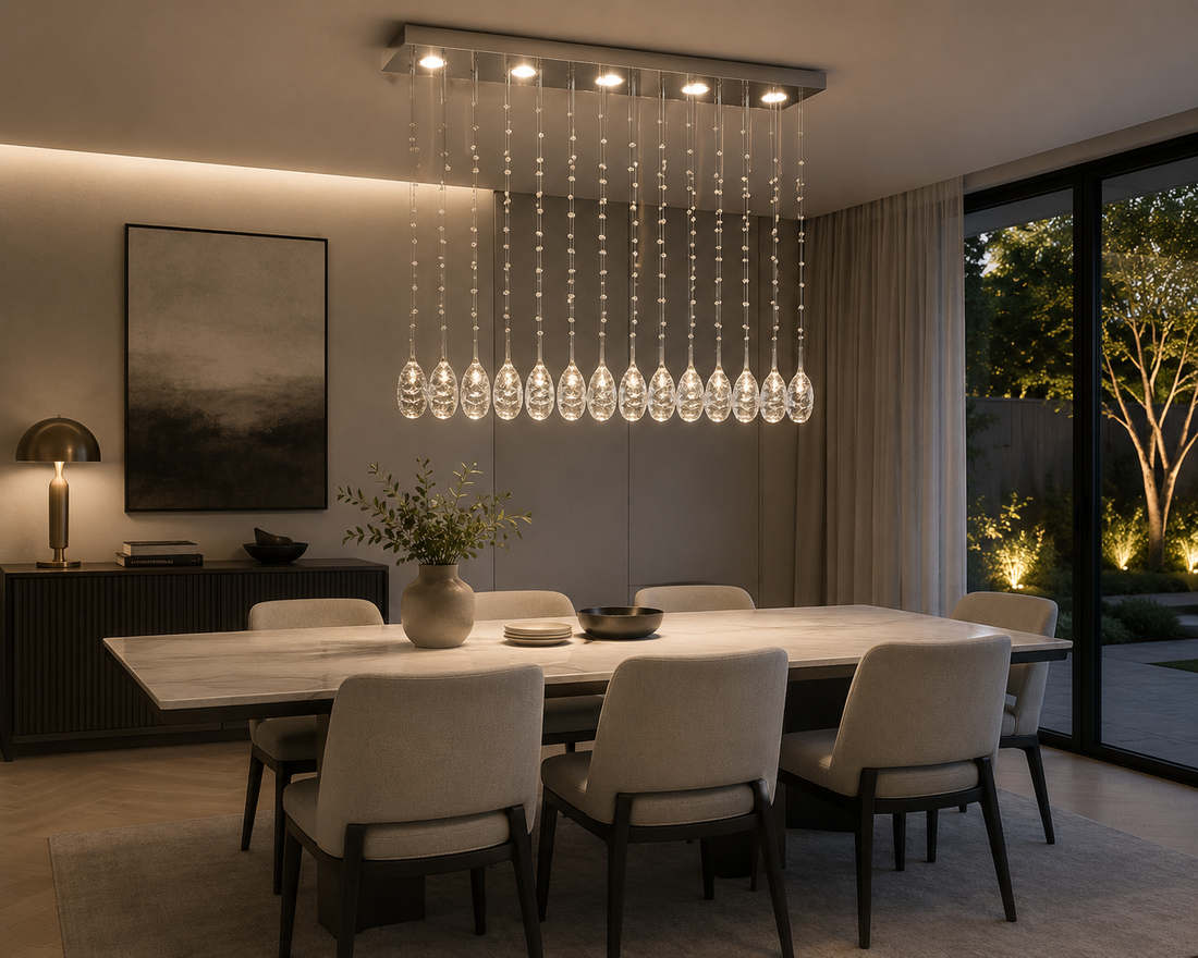Candelabru LED cu cristale, 600×200×600 mm, 20W, 4000K, fără telecomandă, 6032/4