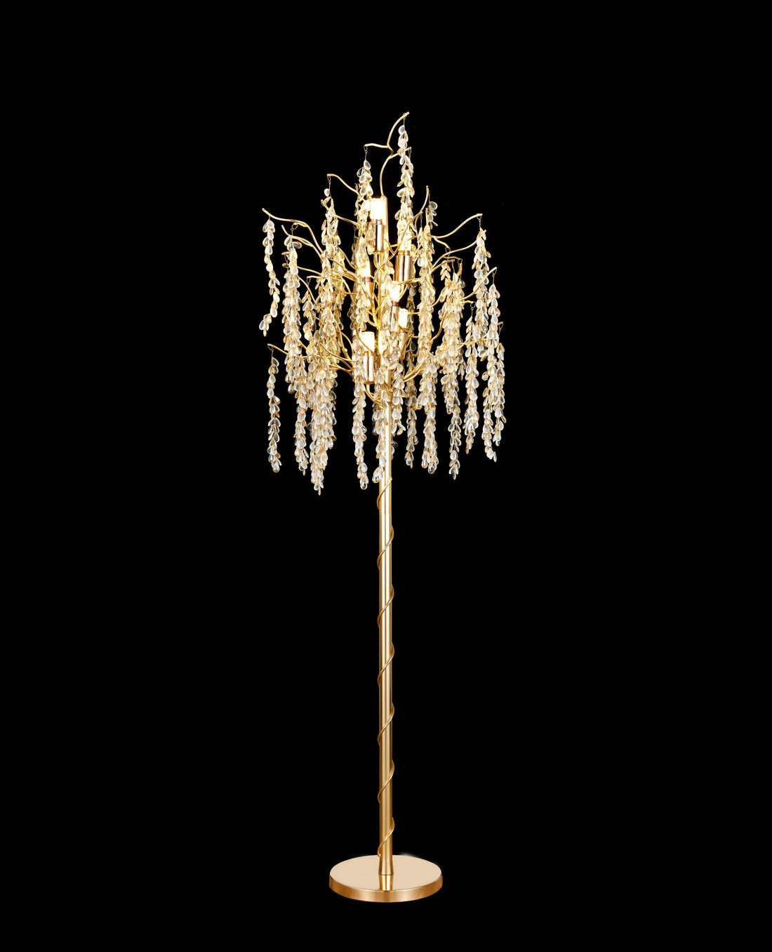 Lampadar decorativ auriu, 400×400×1750 mm, 6×E27 max 60W, model 68253-6L B