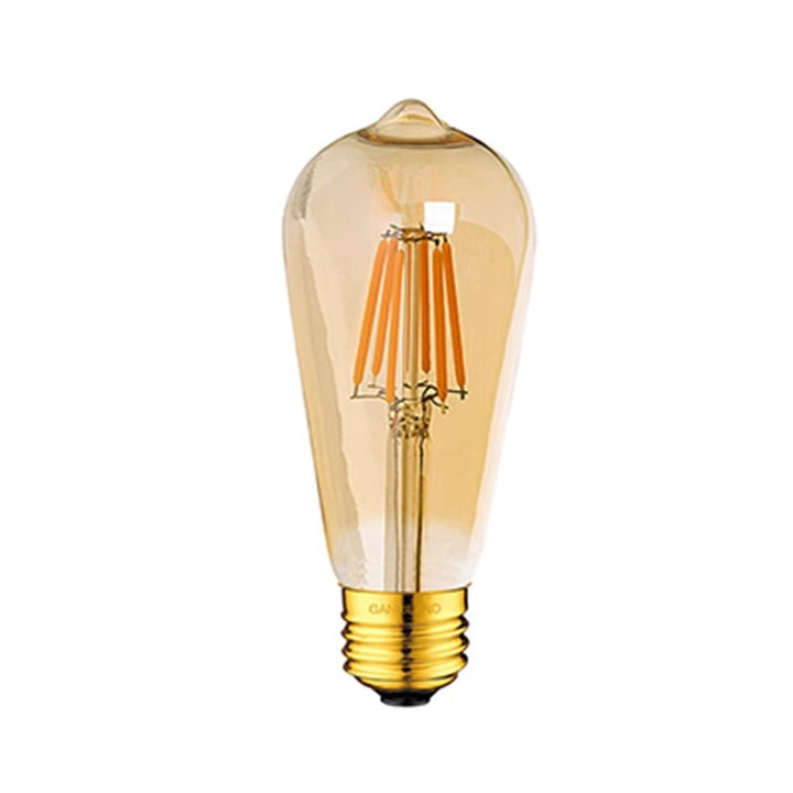 Bec LED ST64, 8W, E27, sticlă chihlimbar