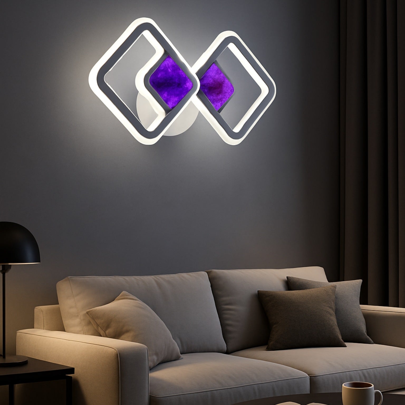 Lustra LED modernă cu telecomandă, 52 W, 220×450 mm, temperatură reglabilă 2800–6500 K – model 8736/2