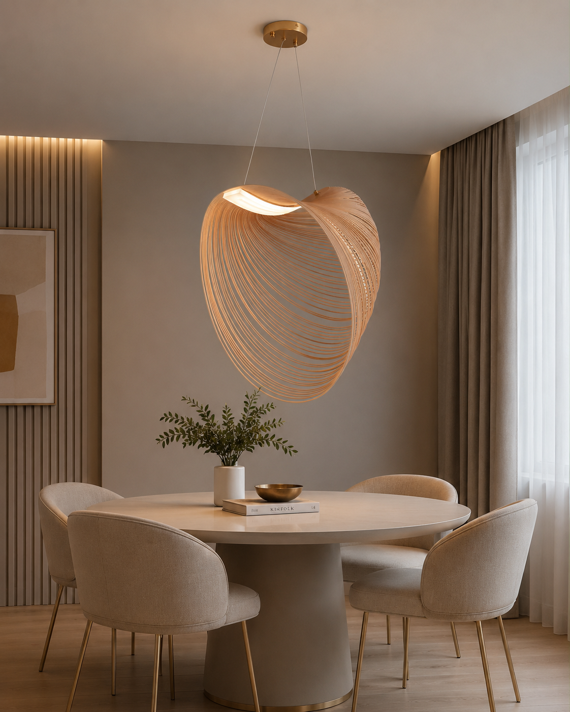 Pendul LED Modern 9562-600, Auriu, Ø600 mm, 11W