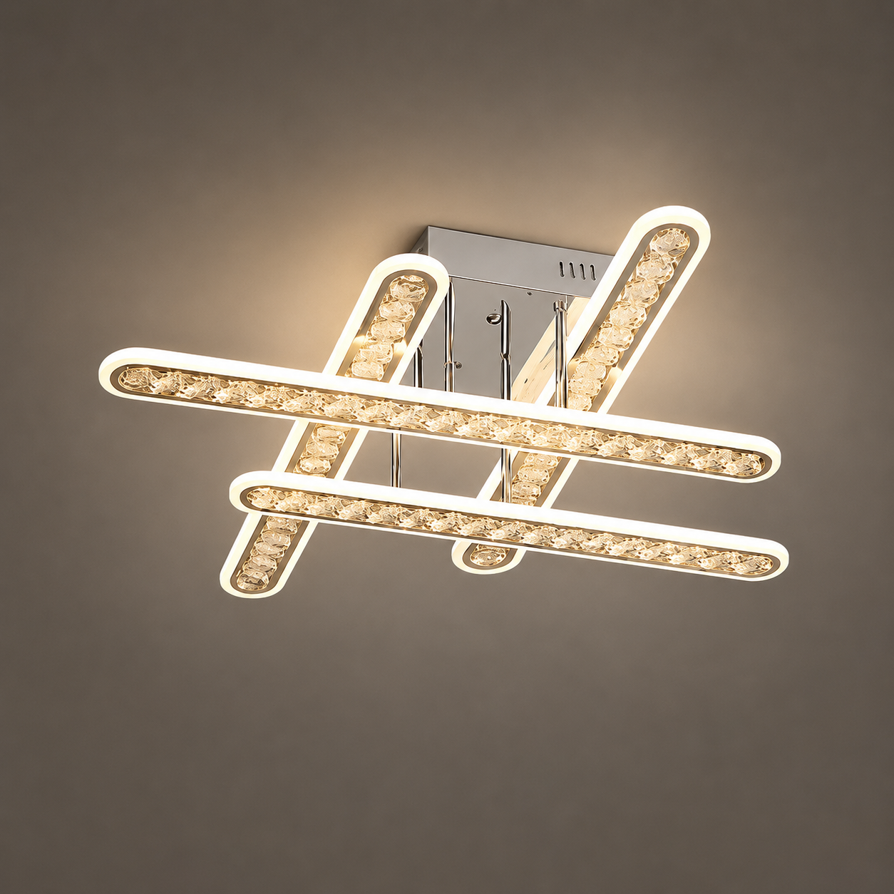 Lustra LED cu Telecomanda, 200WW + RGB, 710×710 mm