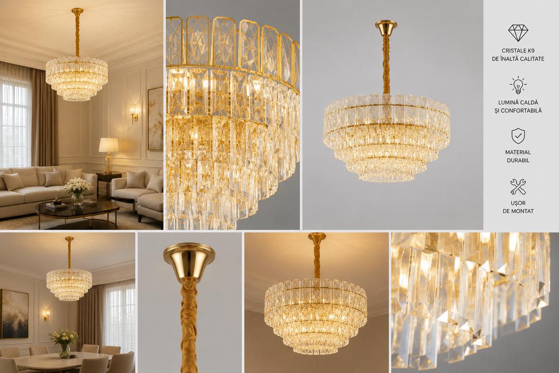 Candelabru elegant, Ø580×H320 mm, E27 max 60W × 11 becuri, 98046/600