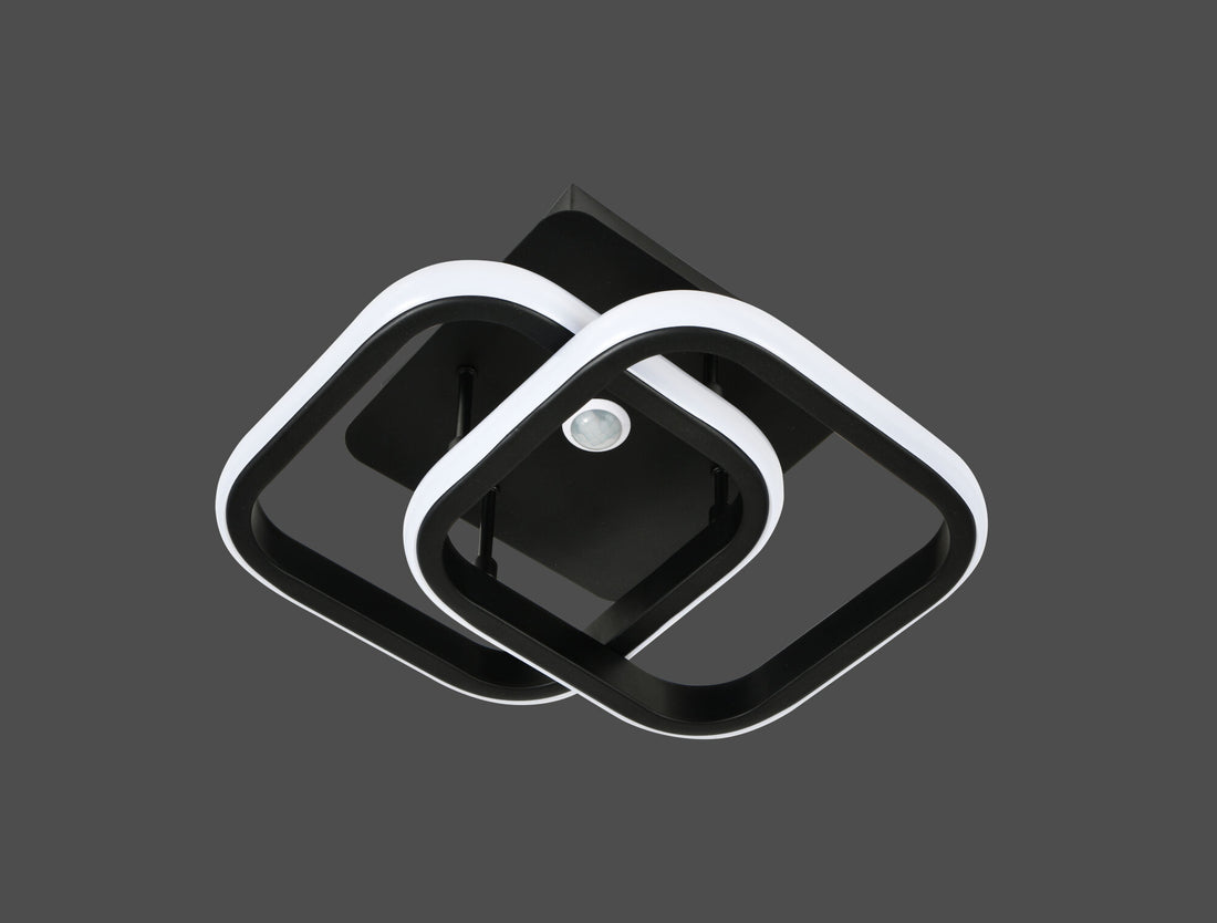 Aplica LED moderna neagra 22W, lumina neutra – L71363/2BK Senzor