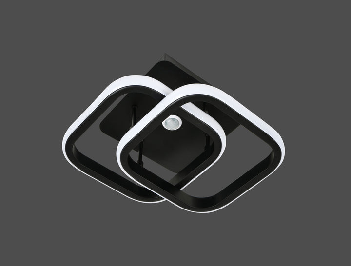 Aplica LED moderna neagra 22W, lumina neutra – L71363/2BK Senzor