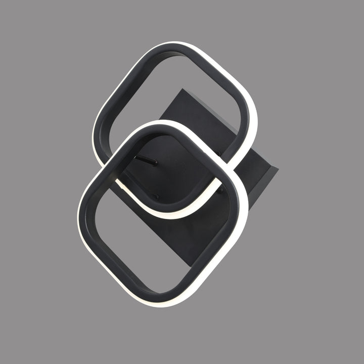 Aplica LED Neagră SX7139 BK, 36W, 2800–6500K, 20x24cm