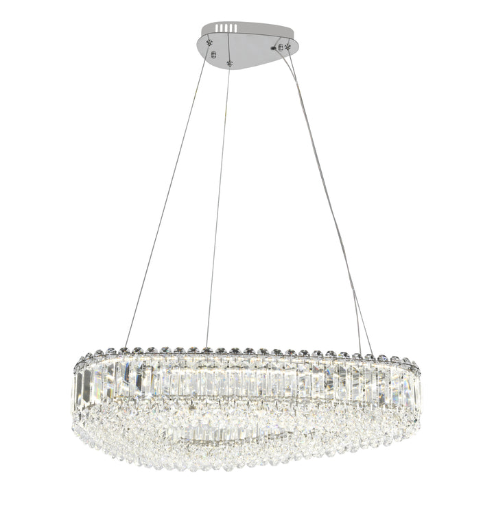 Candelabru  LED modern , 96W, L ≈ 650 mm, finisaj crom – model 72025-650×400 CH