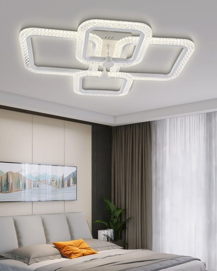 Lustra LED 7232/2+2 WH CU TELECOMANDA 120W