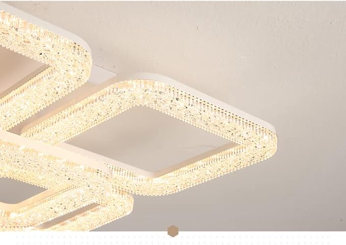 Lustra LED L7276/2+2 albă 120W, 635×420×130 mm, lumină 3000–6500K, cu telecomandă