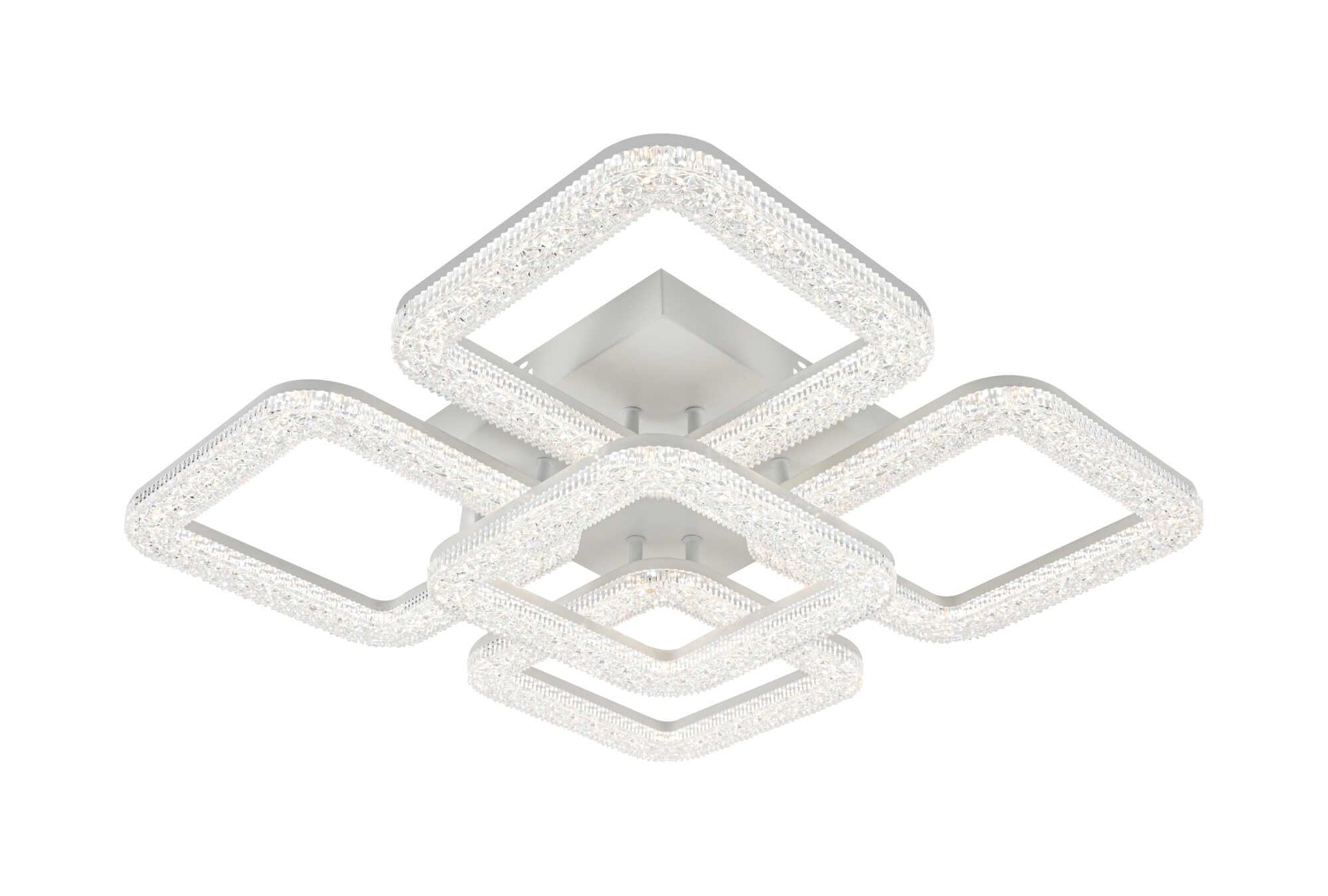 Lustra LED L7276/5A albă 160W, Ø525×130 mm, lumină 3000–6500K, cu telecomandă