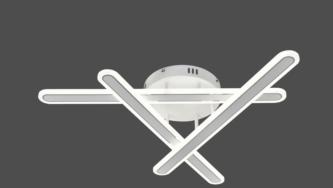 Lustra LED modernă albă cu elemente cromate și lumină reglabilă – 54W – 73030/3WH+CR