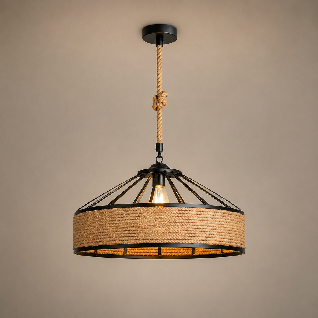 Pendul rustic, Ø400×H250 mm, E27 max 60W,  JD-400