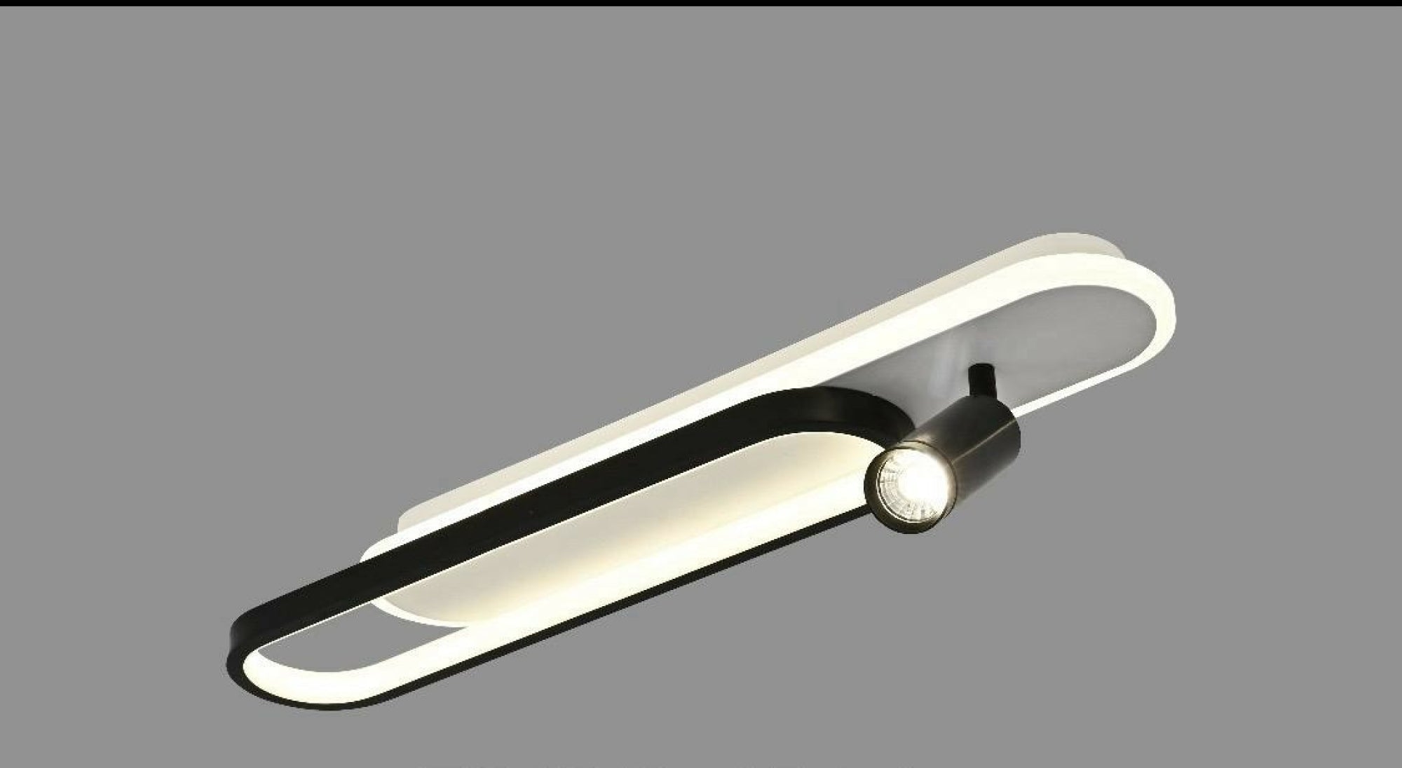 Aplica  LED L7388/2WH+BK cu Spot Direcțional – Alb & Negru, 79W, Telecomandă, 3 Tipuri de Lumină