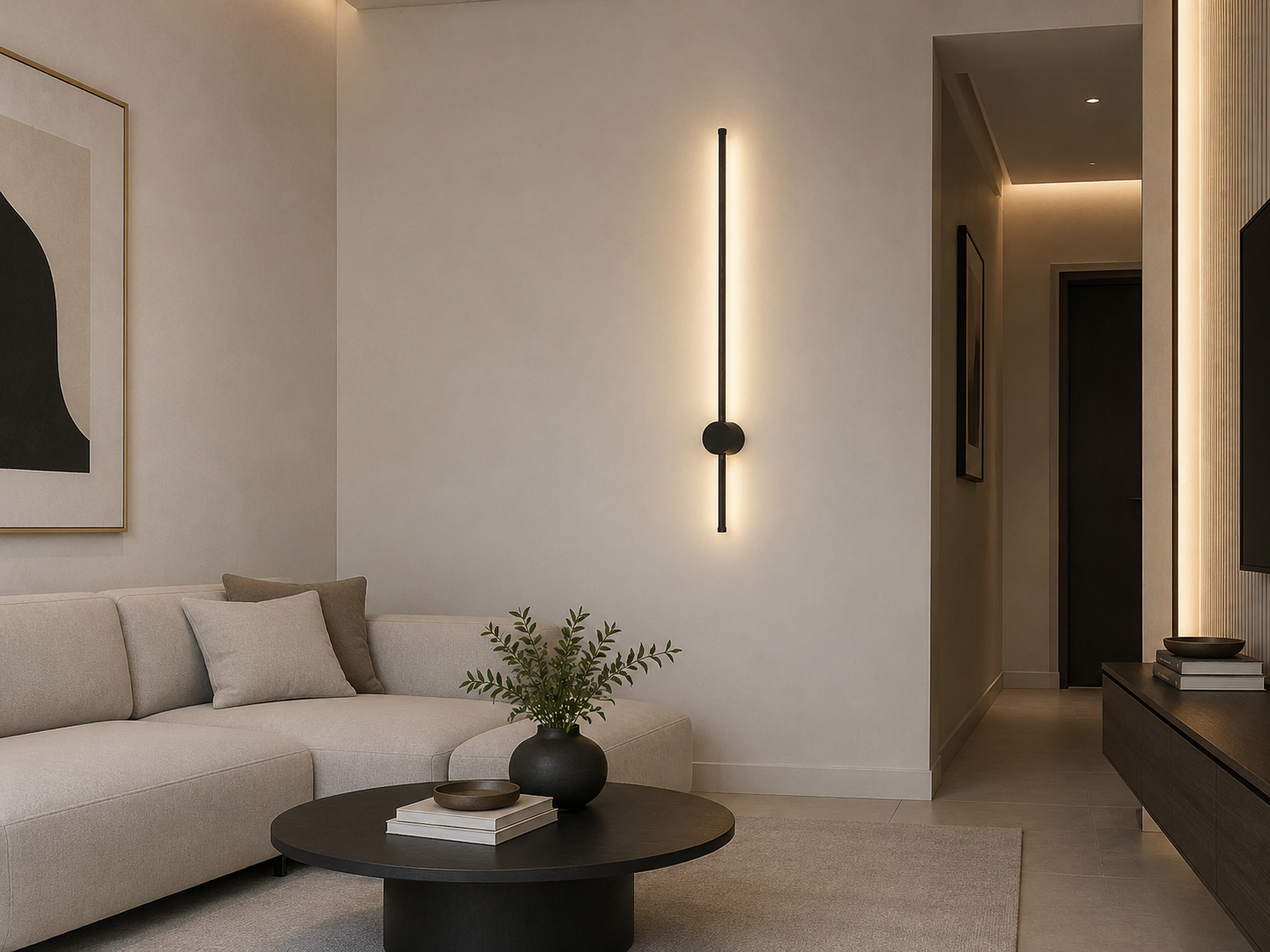 Aplica LED Neagră 800mm, 13x2W, Lumină Reglabilă 3000–6500K – Model 59012/800BK