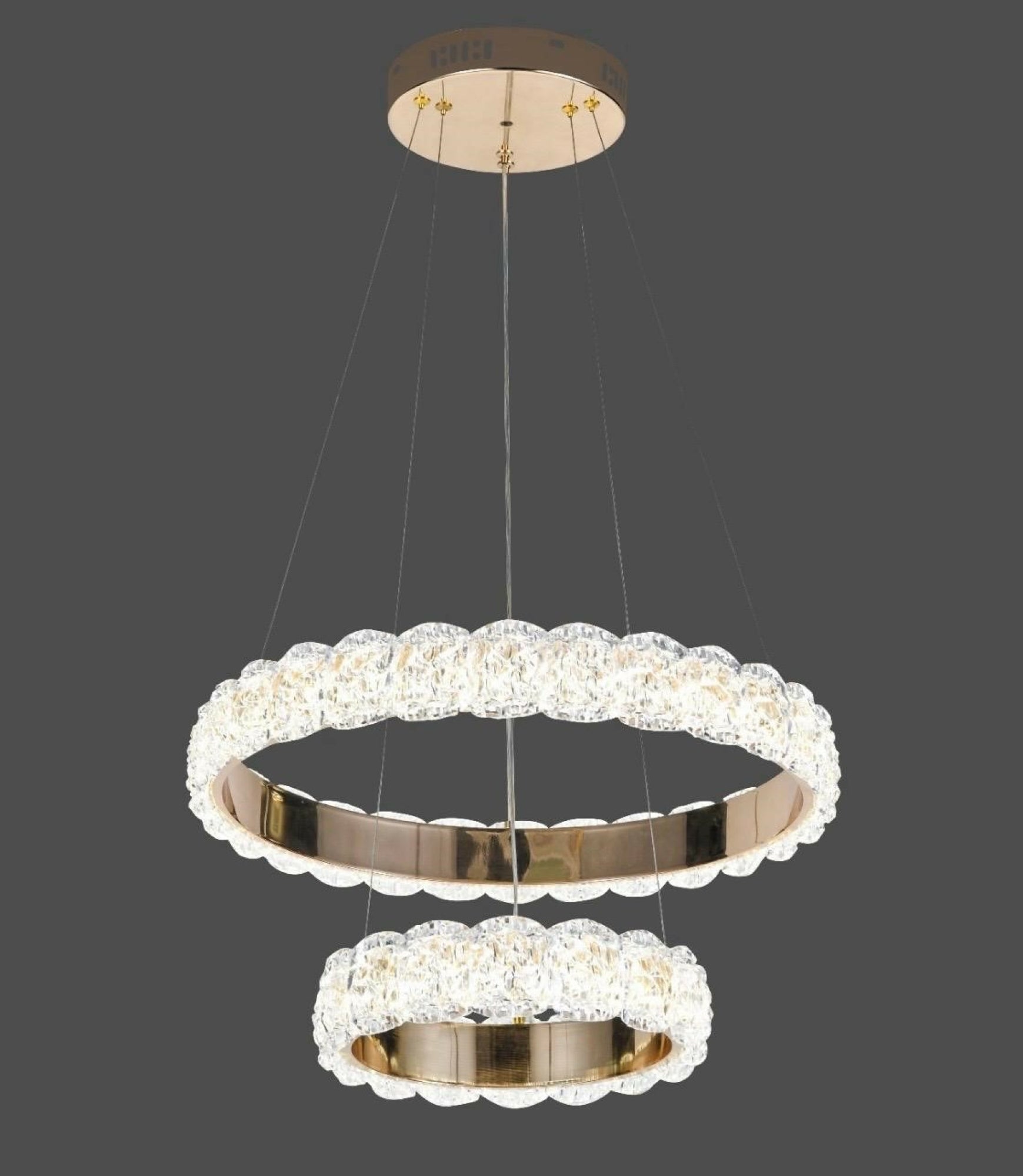 Pendul LED L75306/500+300 FGD, 168W, telecomandă, lumină reglabilă 3000K-6500K