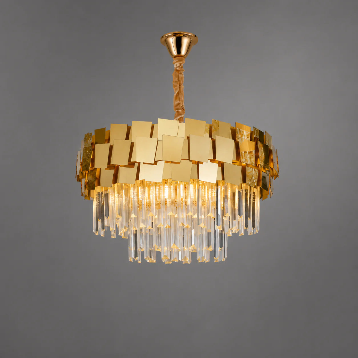 Candelabru Modern cu Cristale și Finisaj Auriu –  5580/400 FG