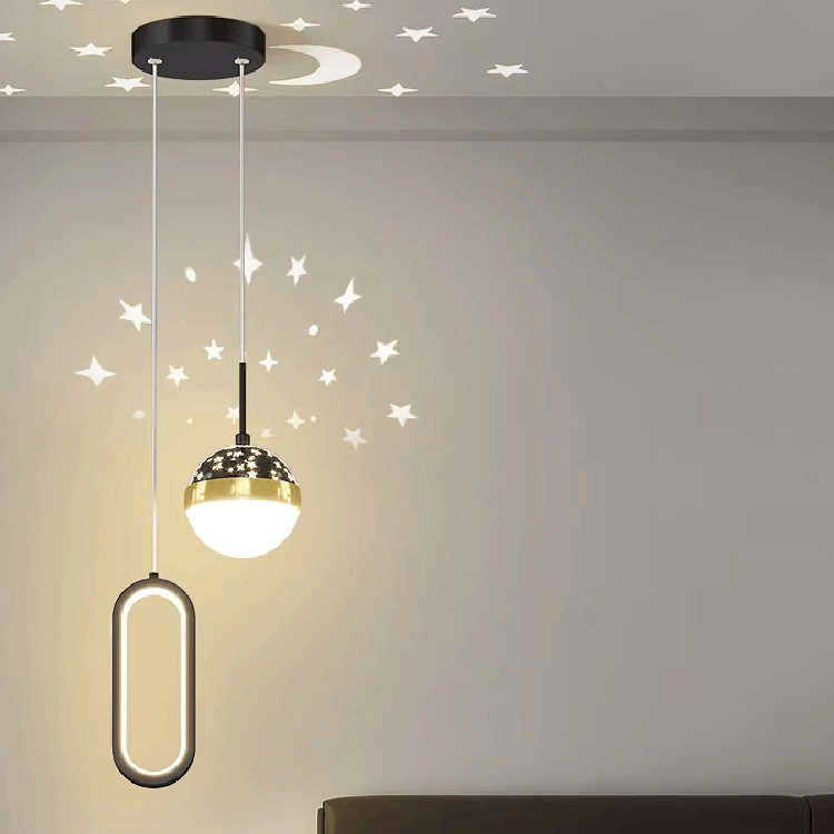 Pendul LED L7679/2 – 42W, Design Elegant Reglabil, cu Telecomandă și Lumină Variabilă