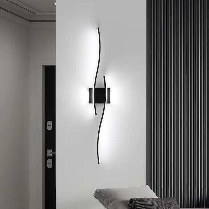 Aplica LED perete design curbat, 50W, 780×140×65 mm, lumină reglabilă 3000K–6500K
