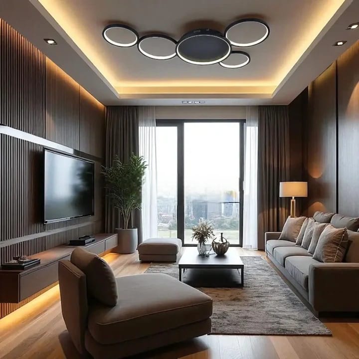 LUSTRA LED L77209/5 MB, 154W, TELECOMANDĂ, LUMINĂ REGLABILĂ 3000K-6500K