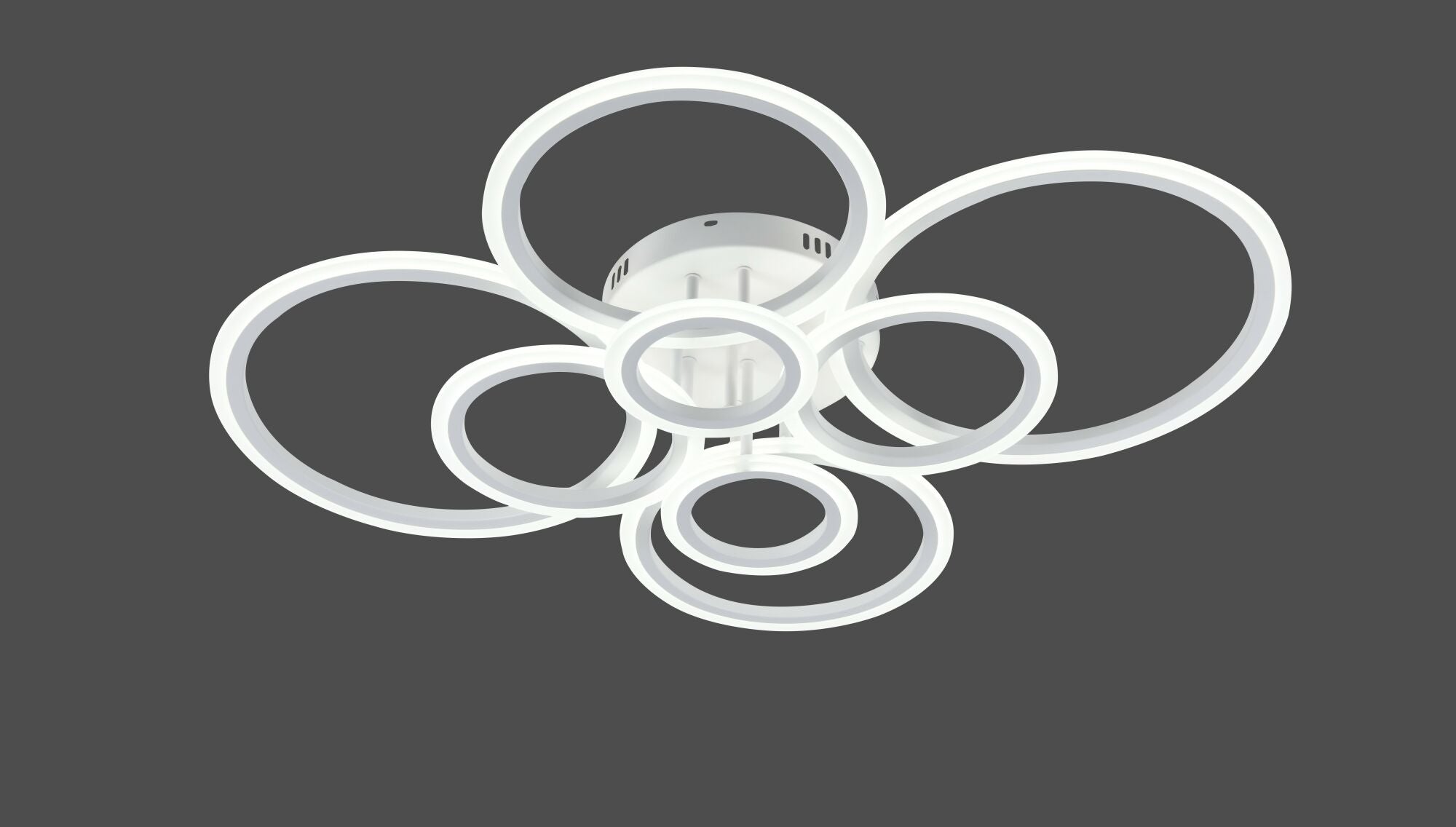 Lustra LED moderna, 180W, lumină reglabilă 3000–6500K, cu telecomanda, L7728/4+4WH