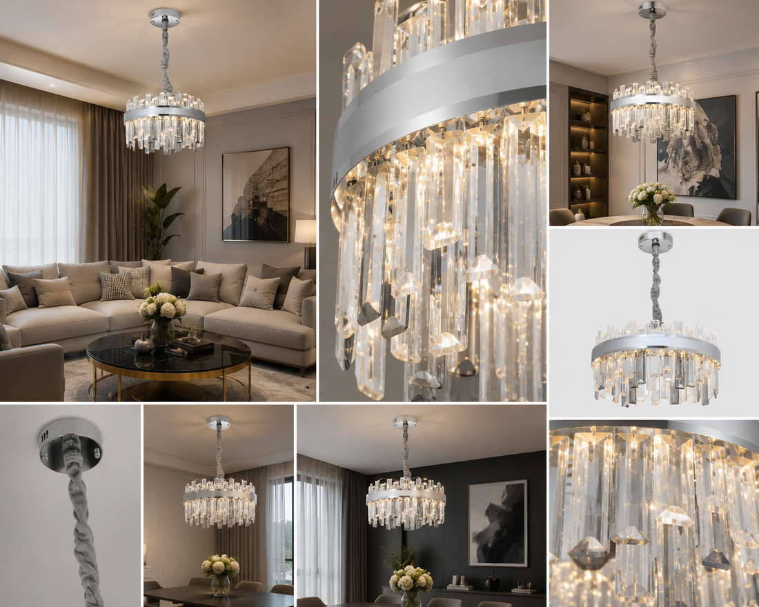 Candelabru LED, 92 W, Ø ≈ 400 mm, temperatură reglabila 2800–6500 K – model 8652/400 CR