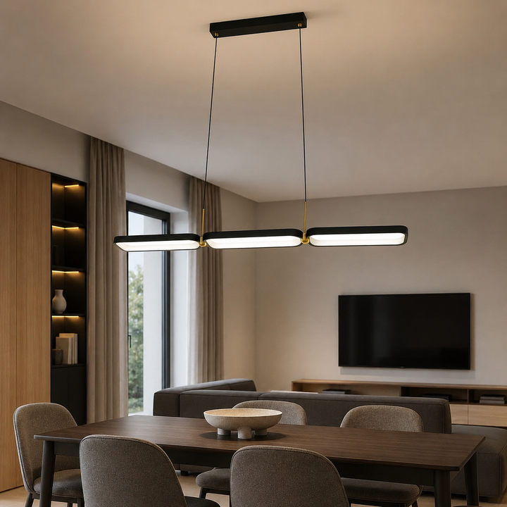 Pendul LED modern cu telecomandă, 80 W, 920×120 mm, înălțime reglabilă până la 1200 mm, temperatură reglabilă 2800–6500 K – model 8739/90