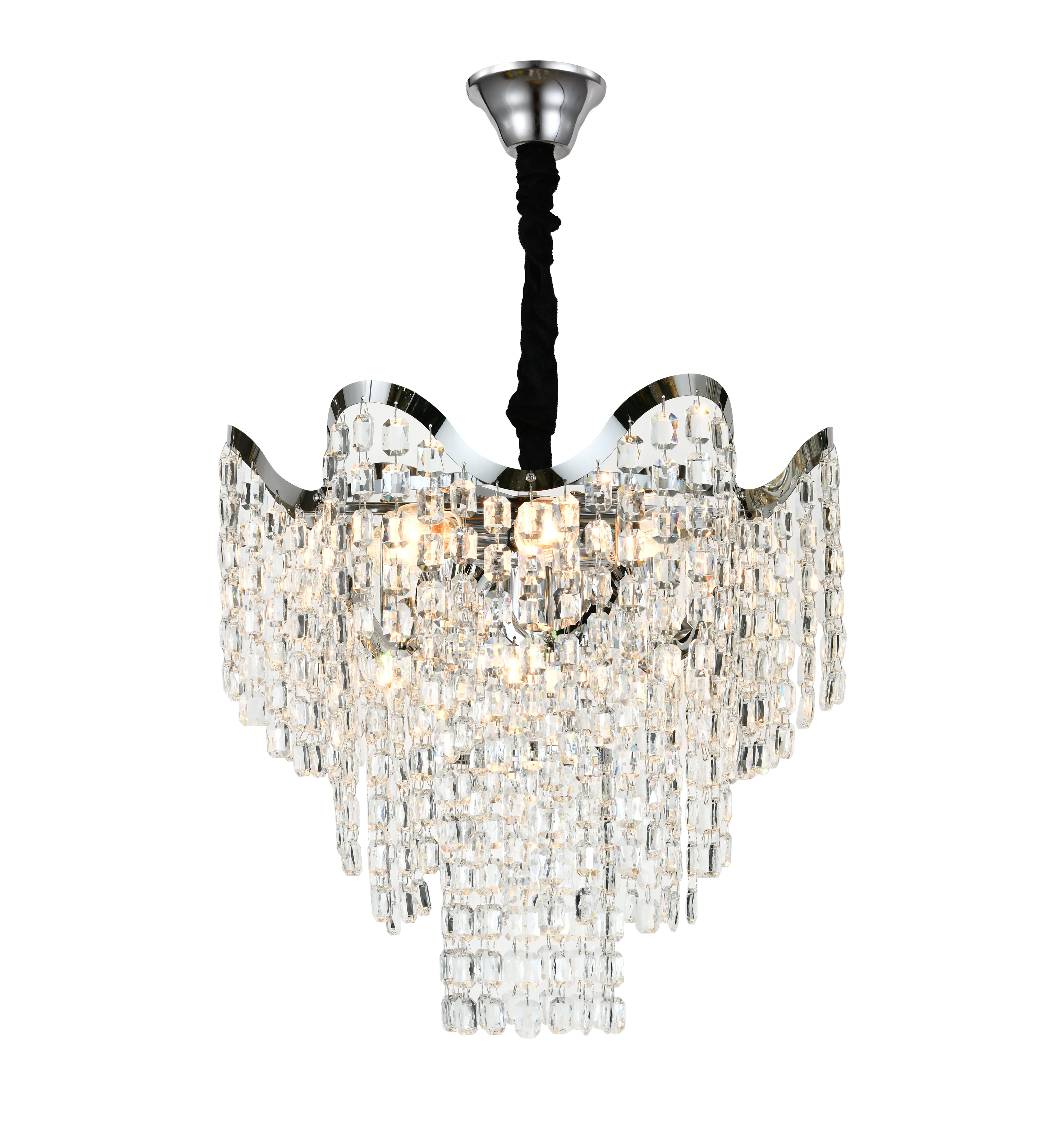 Candelabru elegant cu cristale, Ø450×H420 mm, 7×E27 max 60W, 78006-450 CH