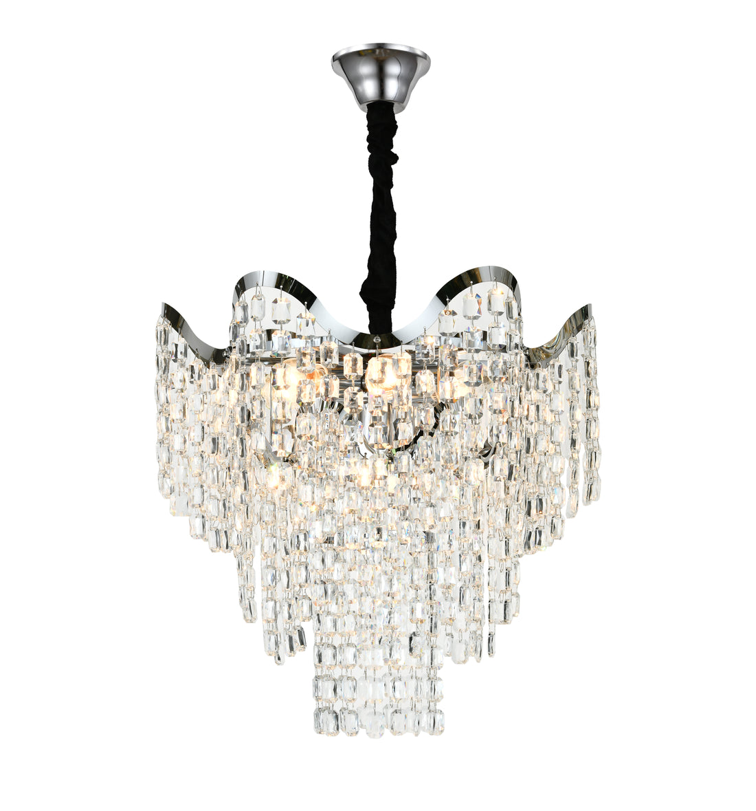 Candelabru elegant cu cristale, Ø450×H420 mm, 7×E27 max 60W, 78006-450 CH