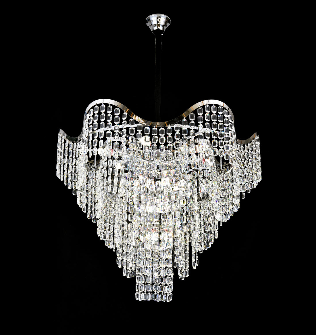 Candelabru elegant, Ø600×H520 mm, 12 becuri E27, model 78006-600 CH