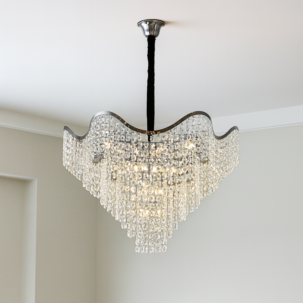 Candelabru elegant, Ø600×H520 mm, 12 becuri E27, model 78006-600 CH