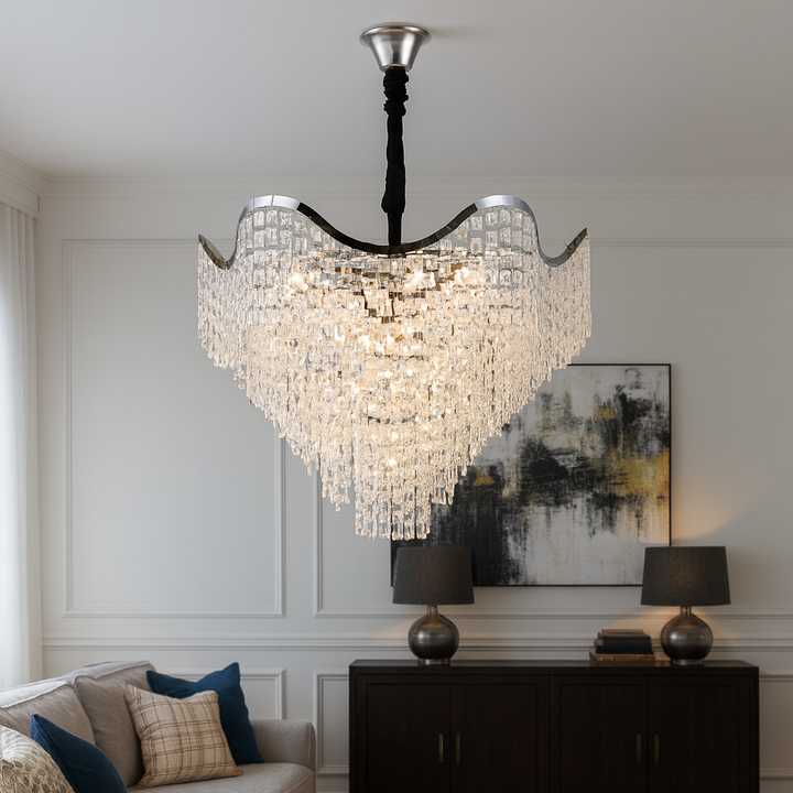 Candelabru elegant, Ø780×H620 mm, E27 MAX60W×18, model 78006-780 CH