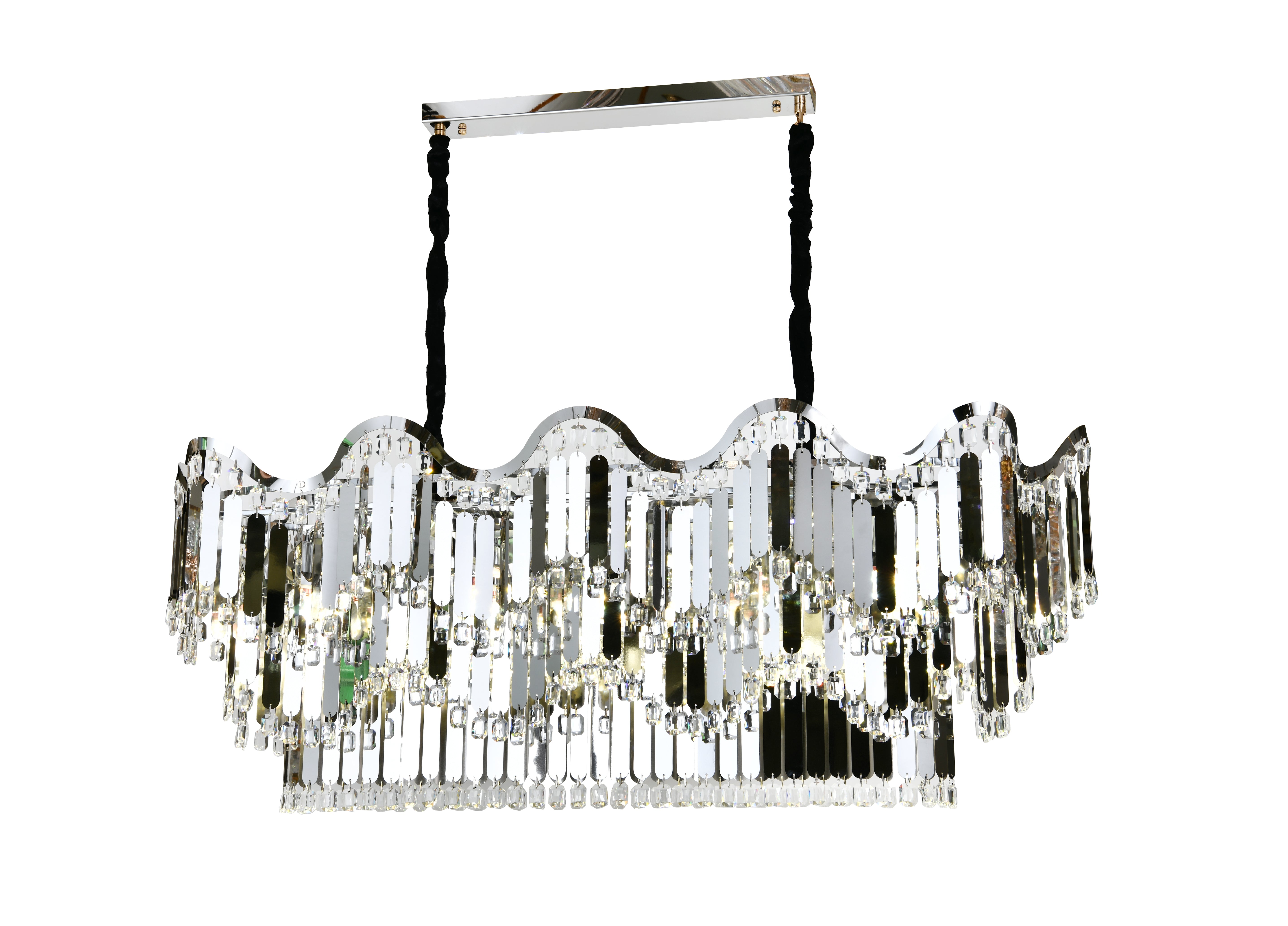 Candelabru rectangular, L1100×H440 mm, E27 max 60W×12, 78012-1100×400 CH