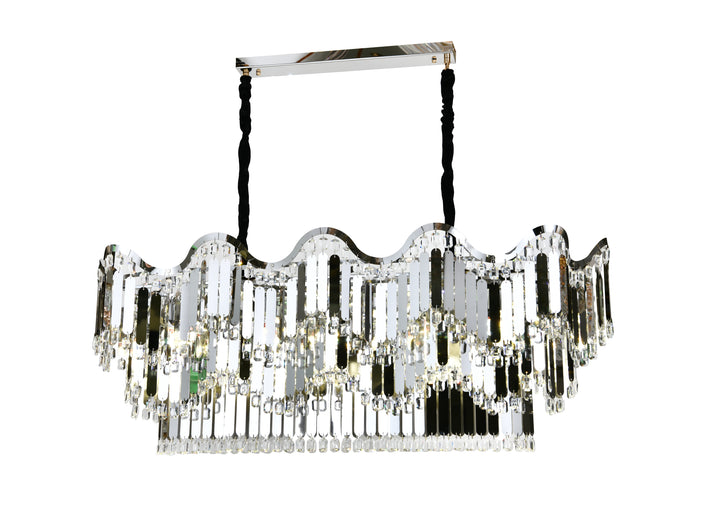 Candelabru rectangular, L1100×H440 mm, E27 max 60W×12, 78012-1100×400 CH