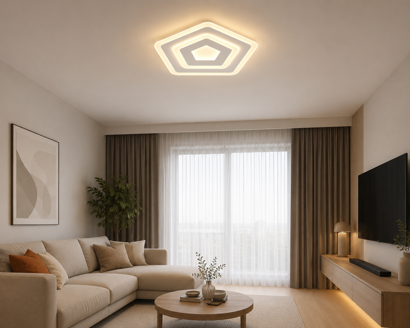 Plafonieră LED 46W, Ø260 mm, lumină reglabilă 3000–6500K – model 19141/240