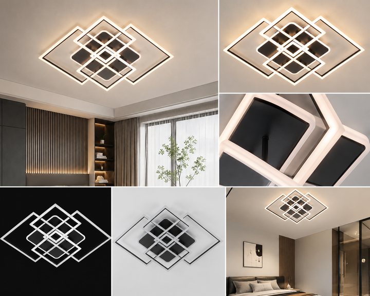 Lustră LED Modernă – 71139/2+2 300+200 BK