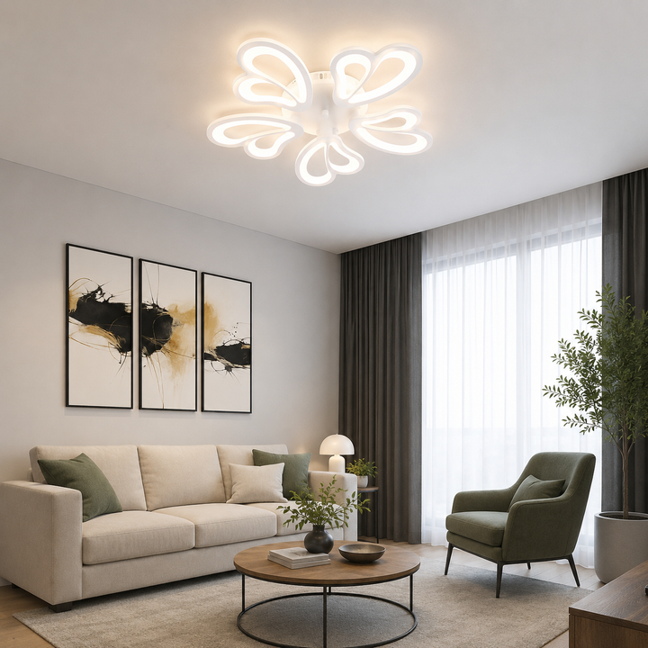 Lustra LED modernă 19140/5WH – 48W, lumină reglabilă, cu telecomandă