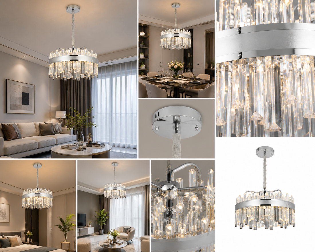 Candelabru LED , 112 W, Ø ≈ 500 mm, temperatur reglabil 2800–6500 K – model 8652/500 CR