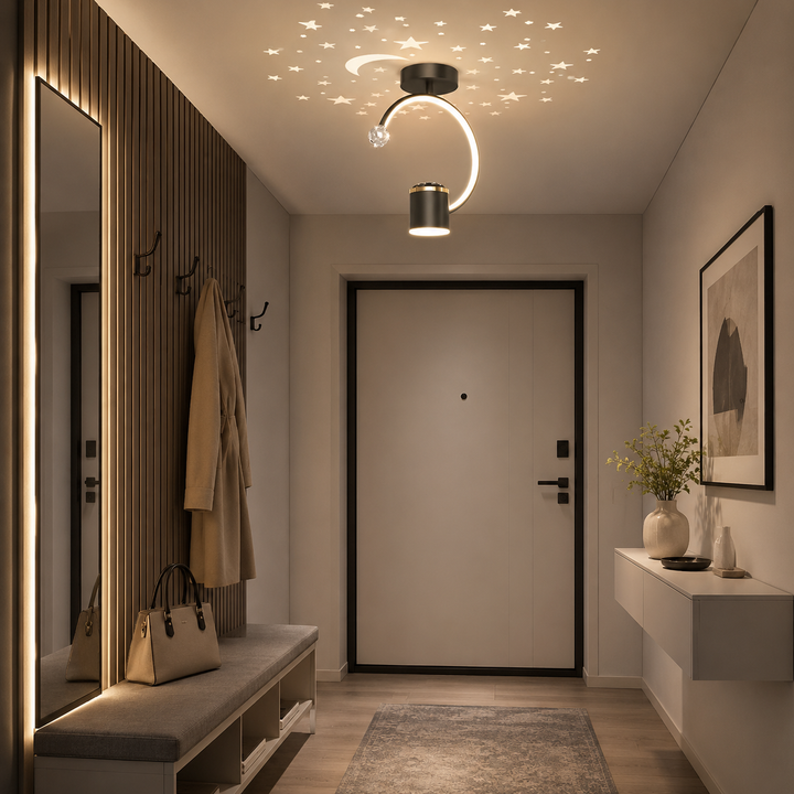 Lustră LED L7676/1 – 34W, Modernă, cu3 faze de lumina