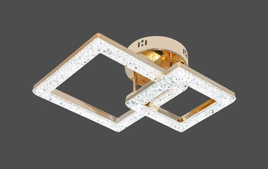 Lustra LED modernă T8001/1+1 – 80W, 3300K-6500K, cu telecomandă, design rectangular