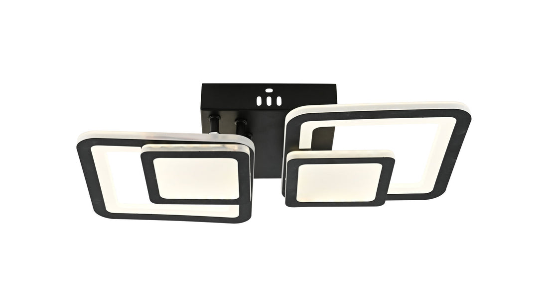 Lustra LED 8022/2 BK– Design Modern cu Iluminare Reglabilă și Telecomandă Inclusă